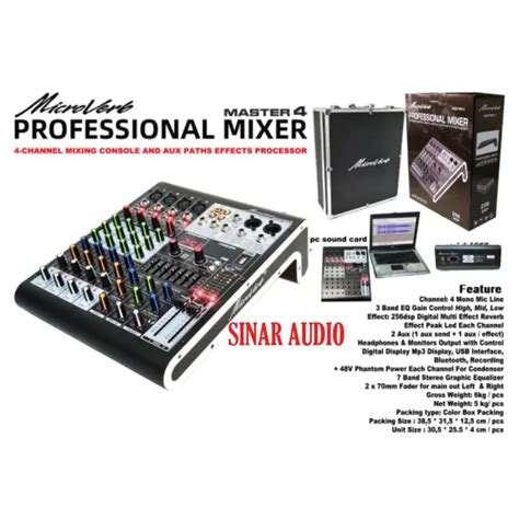 Mixer Audio 4 Channel Microverb Master4 Master 4 Lazada Indonesia