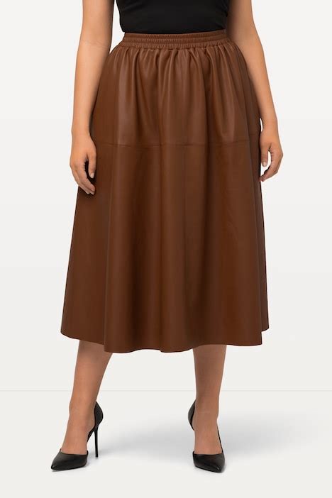 Faux Leather A Line Midi Skirt All Skirts Skirts