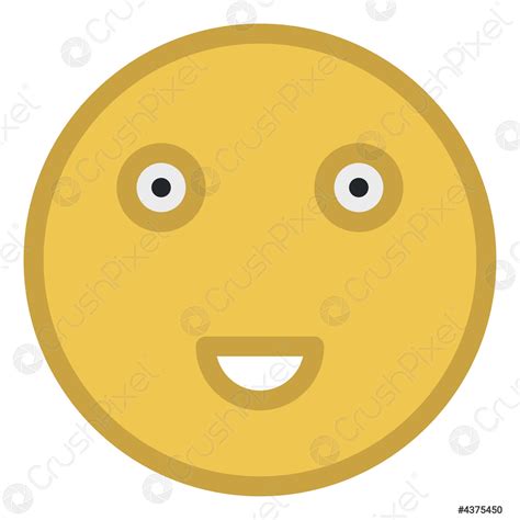 Happy Smiley Face Illustration Vector On A White Background Stock Vector 4375450 Crushpixel