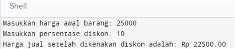 7 Contoh Program Python Mengetahui Diskon Penjualan Produk Yowatech