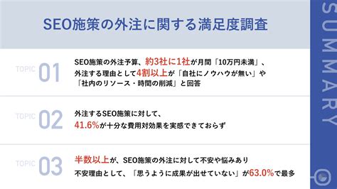 Seo外注施策において4割以上が費用対効果を感じられていないことが明らかに 半数以上が外注に対して「不安・悩み」を抱えている実態 株式会社ロードマップのプレスリリース