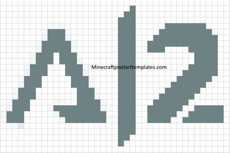 Minecraft Pixel Art Templates | Latter Example Template