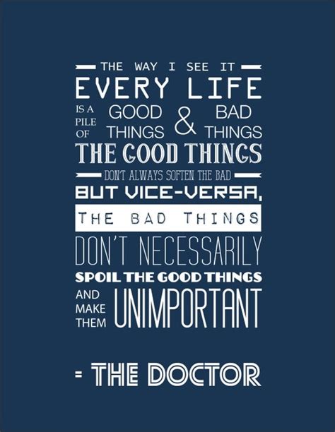 Quote Doctor Who Matt Smith Typography Print by RockinRobinArt