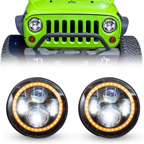 JEEP WRANGLER JK LAMPY PRZEDNIE LED 7 HALO EYES 5905226040791 Za 852