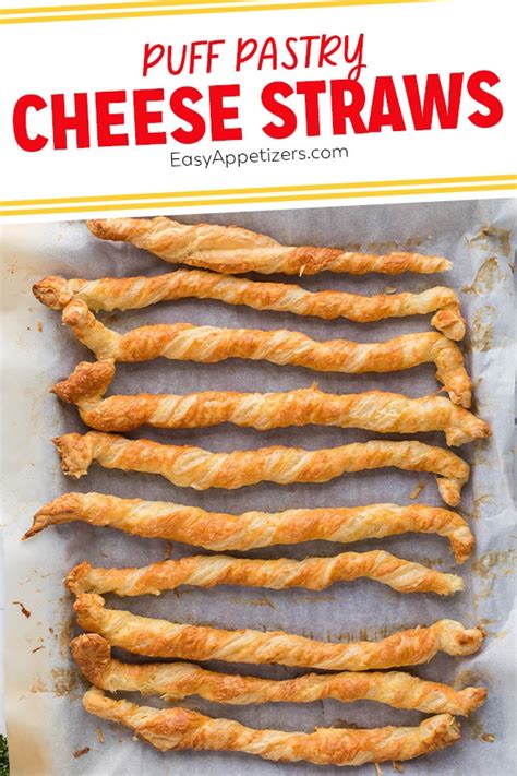 Puff Pastry Cheese Straws - Easy Appetizers