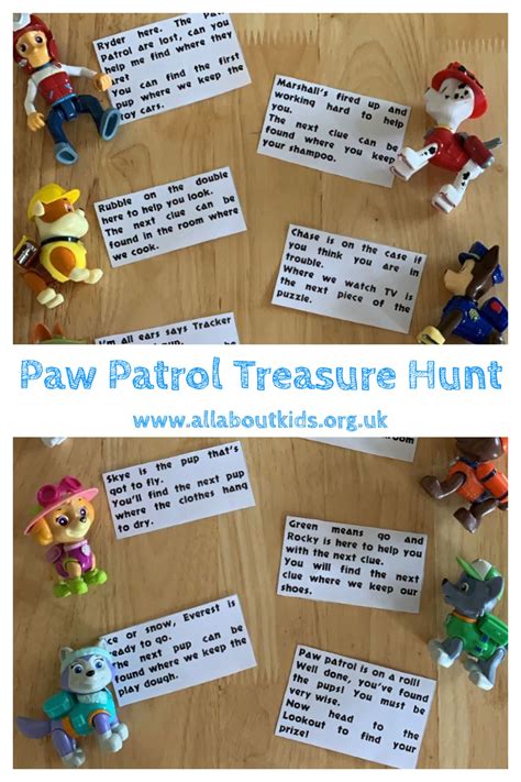 Paw Patrol Treasure Hunt | Paw patrol birthday party, Paw patrol birthday theme, Paw patrol ...