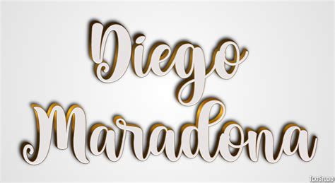 Diego Maradona Text Effect And Logo Design Celebrity