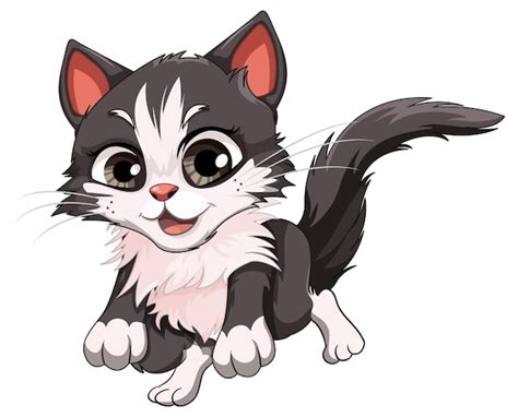 Free Vector | Cute Cat in Jumping Pose Vector