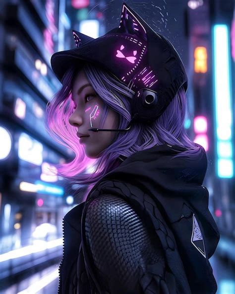 Anime Girl Cyberpunk Sci Fi Cherry Blossom 4K Wallpaper 55 OFF