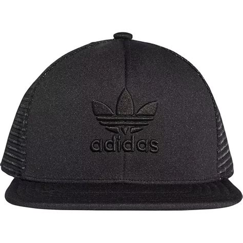 Gorra Trucker Negra Con Logo Negro Trefoil Heritage De Adidas