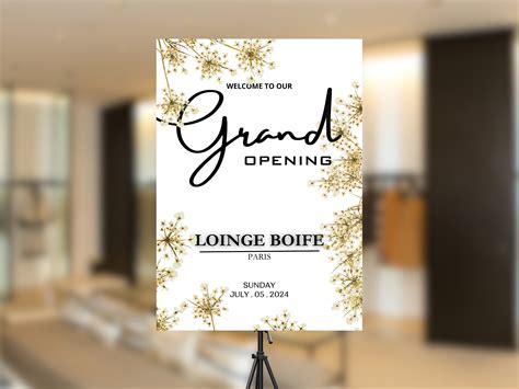 Grand Opening Sign Template, Minimalist Business Launch Signage ...