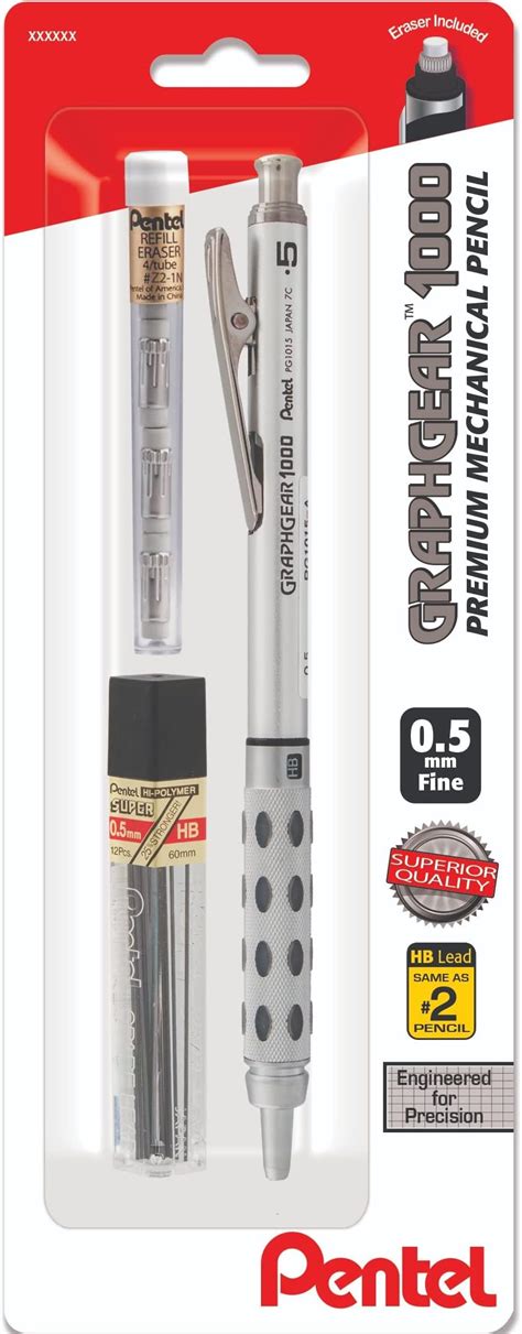 Pentel GraphGear 1000 Lápiz de dibujo automático 1 lápiz con