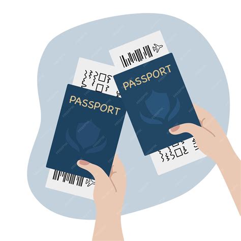 Premium Vector Hands Holding Passports And Plane Tickets Travel Flat