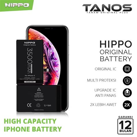 Jual Hippo Baterai Iphone Tanos Tanam Original Plus High Capacity