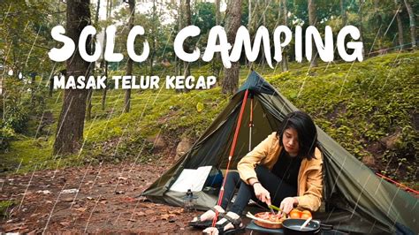 Pertama Kali Pasang Tarp Tent Solo Camping In The Rain Dlundung