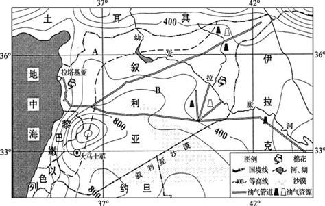 题目 阅读材料回答下列各小题材料一下图为叙利亚及周边国家示意图材料二叙利亚领土面积18万平方千米人口2000多万20世纪末成为