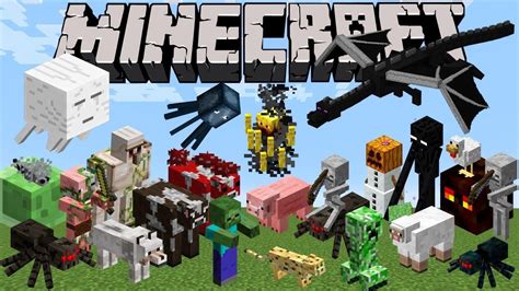 Minecraft All Monsters In One Picture