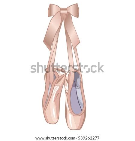 Elegant Vector Illustration Ballet Pink Shoes Stock Vector Royalty