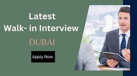 Latest Walk In Interview In Dubai Apply Now