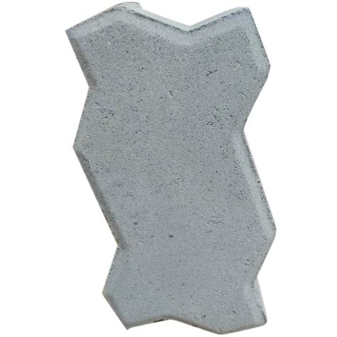 Concrete Gray Cement Zig Zag Paver Blocks For Flooring Thickness