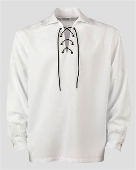 Kilt Jacobite Shirt Traditional Scottish Jacobite Ghillie Shirts For Men