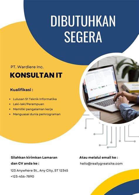 Gratis Desain Contoh Lowongan Kerja Canva