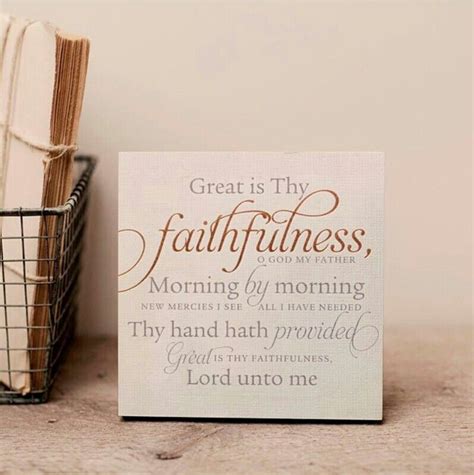 Great Is Thy Faithfulness Faith Christian Wall Decor Lyrics On Canvas