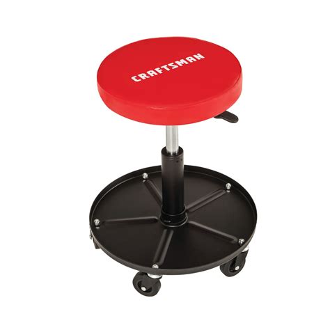 Adjustable Rolling Shop Stool | CRAFTSMAN
