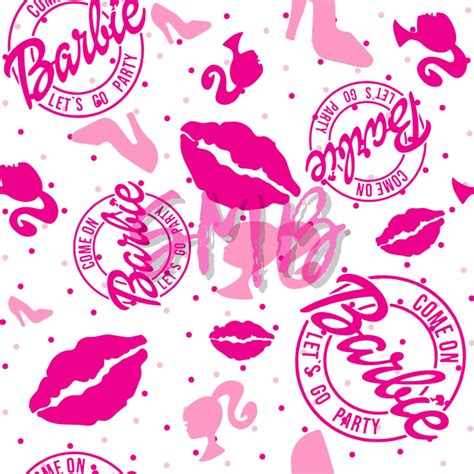 Barbie Girl Seamless File Etsy