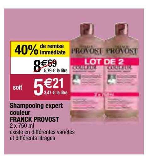 Promo Shampooing Expert Couleur Franck Provost Chez Migros France