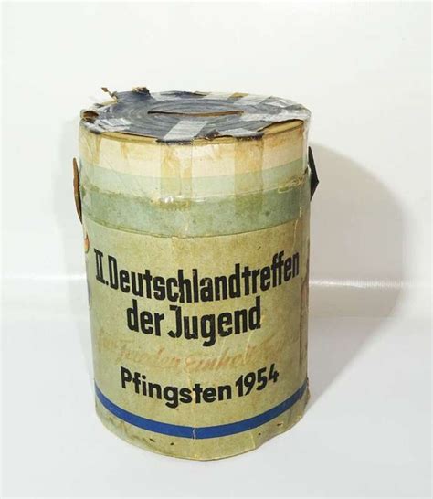 Spendendose FDJ Deutschlandtreffen der Jugend 1954 DDR Rarität 13232