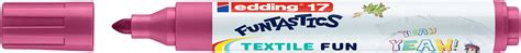 edding 17 FUNTASTICS TEXTILE FUN çocuklar için kumaş boyama kalemi