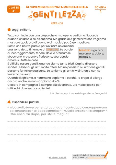 Giornata Della Gentilezza Schede Didattiche Per La Scuola Primaria