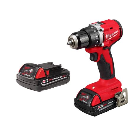 Milwaukee Tool M18 18 Volt Lithium Ion Brushless Cordless 1 2 In Compact Drill Driver Kit