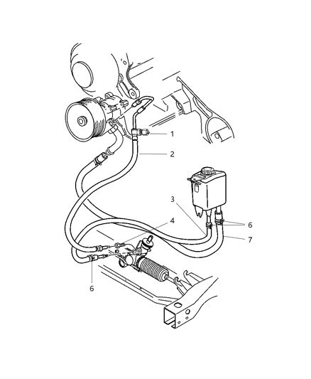 Power Steering Hoses 2002 Dodge Dakota