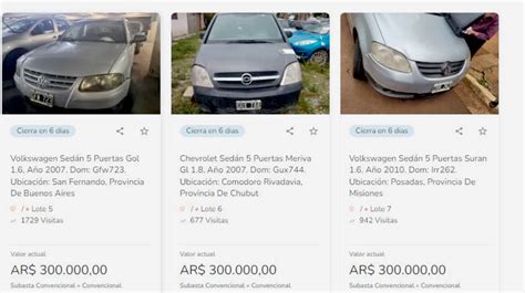 Oportunidad El Banco Franc S Remata Autos Por Ejecuci N Prendaria A