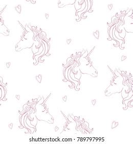 Unicorn Rainbow Seamless Pattern Isolated On Stock Vector Royalty Free