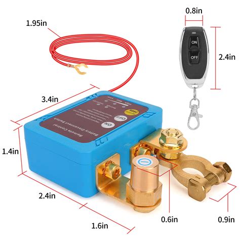 Remote Battery Disconnect Switch 12V 240A Battery Kill Switch For Auto