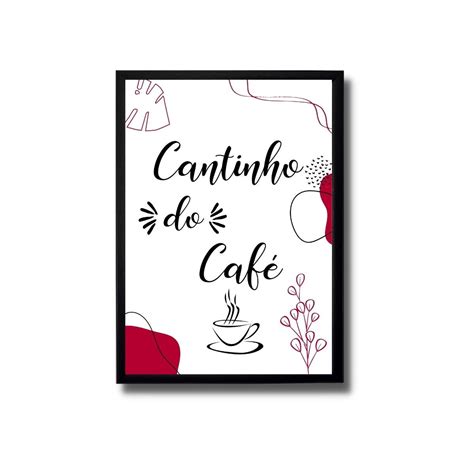 quadrinho cantinho do café moldura e vidro 30x40cm Elo7