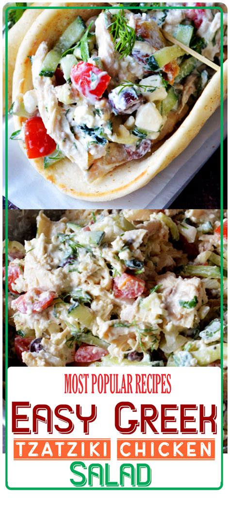 Easy Greek Tzatziki Chicken Salad Show You Recipes