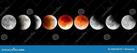 Phases of the Moon during a Solar Eclipse Stock Photo - Image of bright, orbit: 268933078