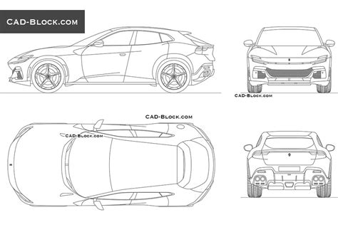 Ferrari Purosangue Dwg File