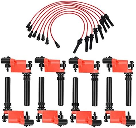 Amazon ENA Set Of 8 Energy Ignition Coil And Red Wire Set