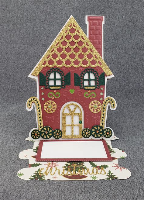 Handmade Gingerbread House Easel Card Anna Griffin Christmas Cards