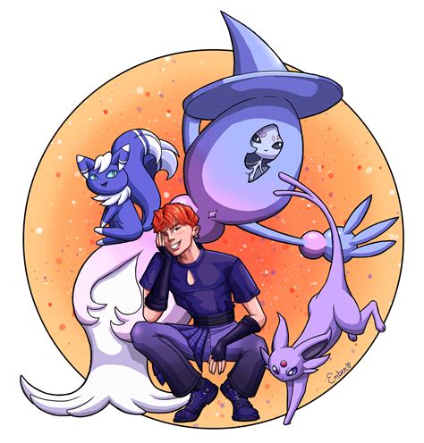 Artstation Ateezs Hongjoong As Psychic Type Pokémon Gym Leader