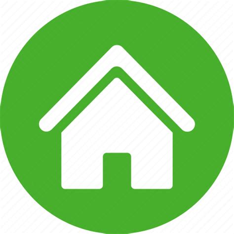 Building, circle, estate, green, home, house, real icon - Download on ...