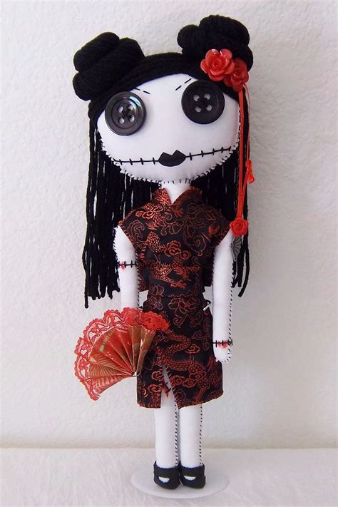 Geisha Gothic Rag Doll 50 00 Via Etsy Art Dolls Cloth Rag Doll