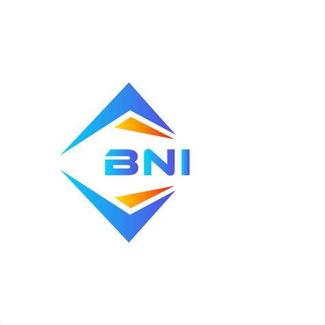 Diseño De Logotipo De Tecnología Abstracta Bni Sobre Fondo Blanco