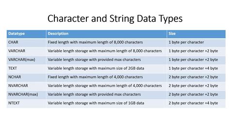 Different Data Types In Sql Server Youtube