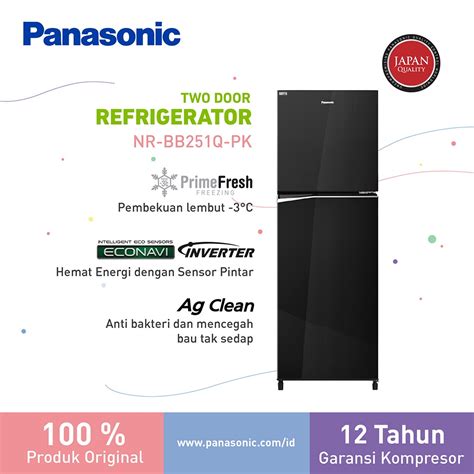 Jual Panasonic Nr Bb Q Pk Kulkas Pintu Top Freezer Inverter